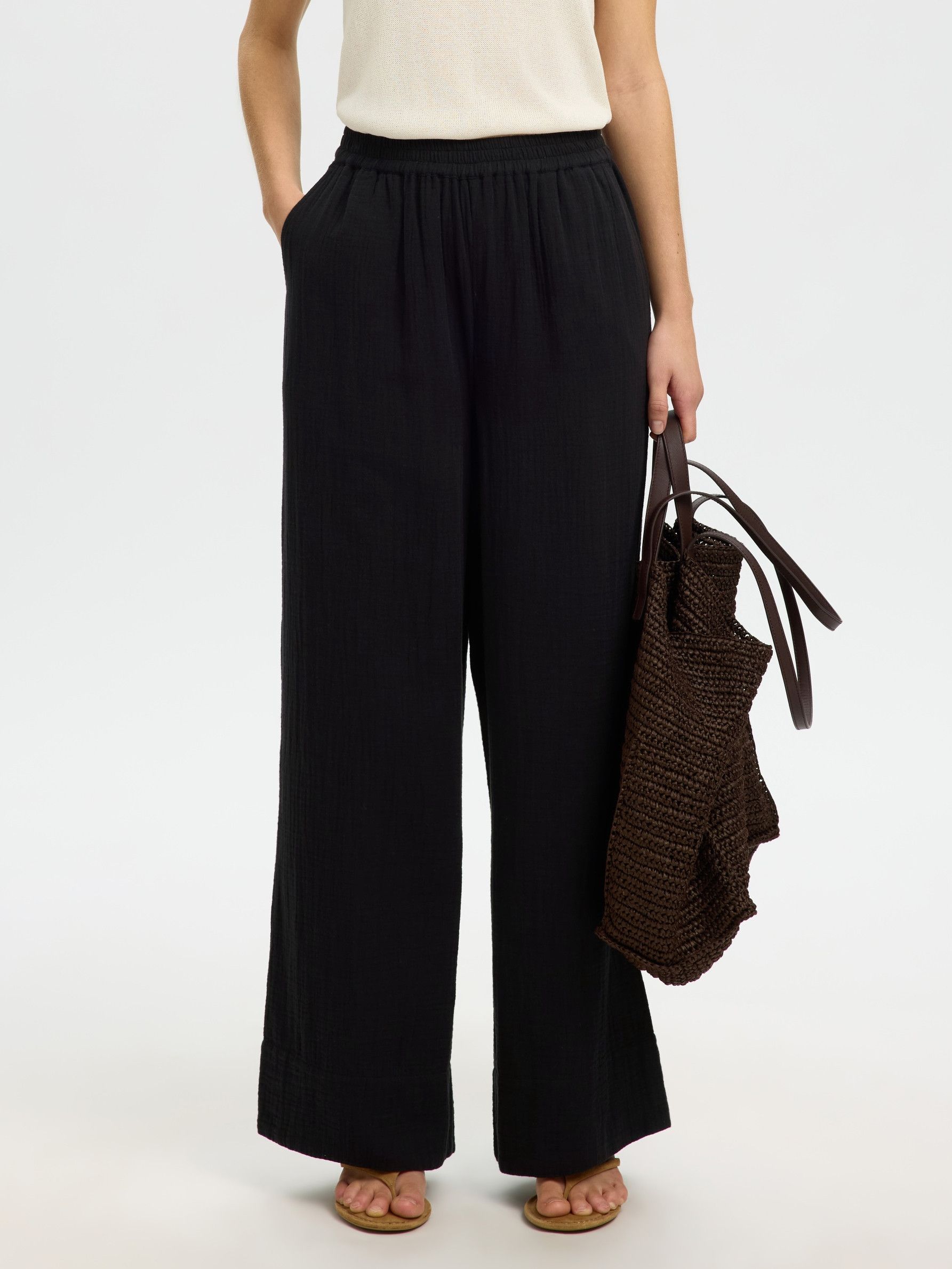 SELECTED FEMME - BROEK - Zwart