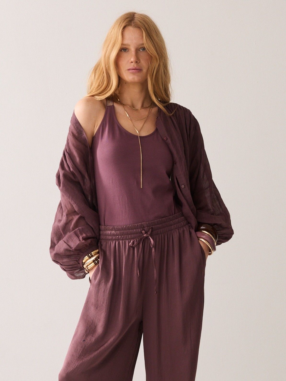 SUMMUM - SHIRT - Paars