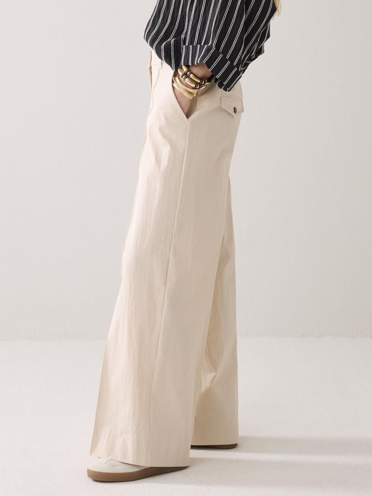 SUMMUM - BROEK - Off white