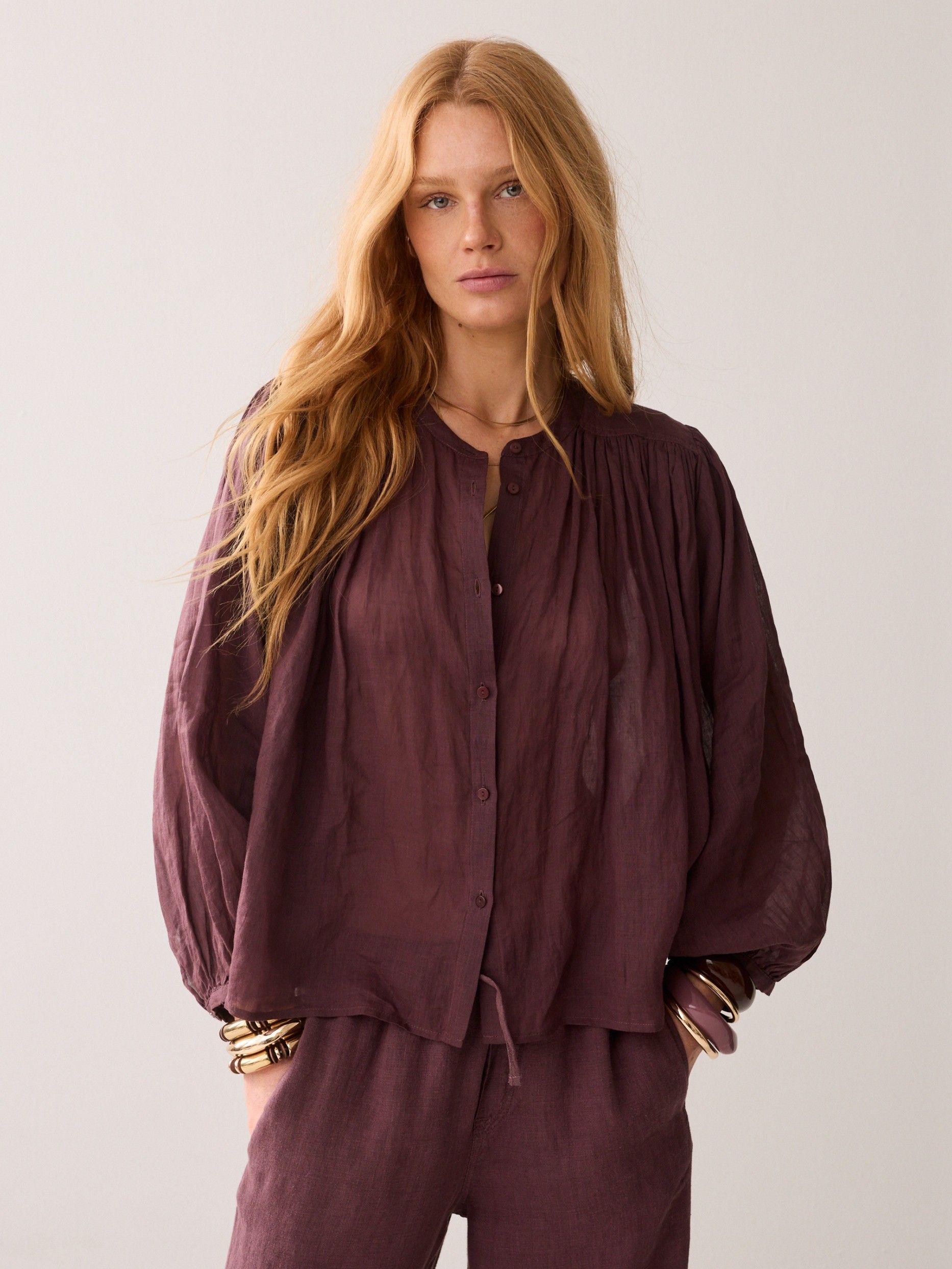 SUMMUM - BLOUSE - Paars