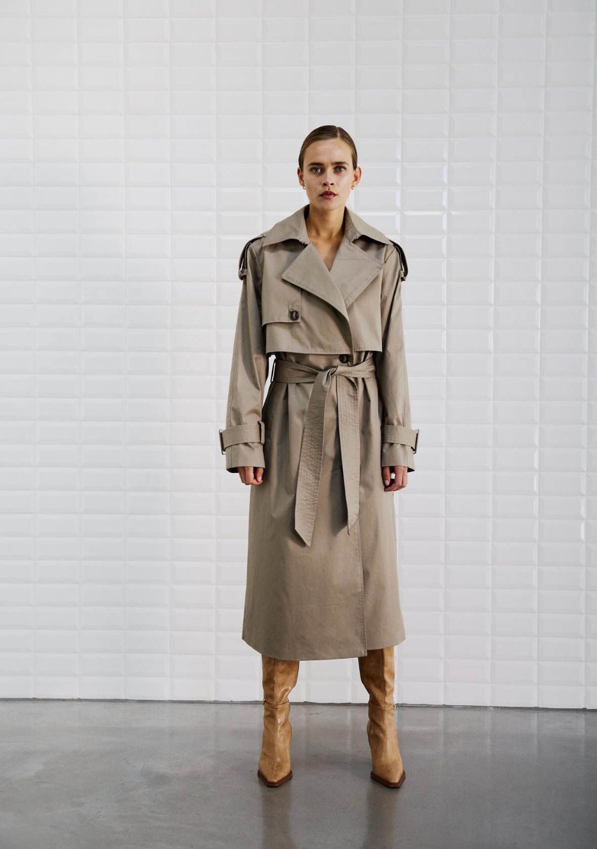 WITH BLACK TRENCHCOAT