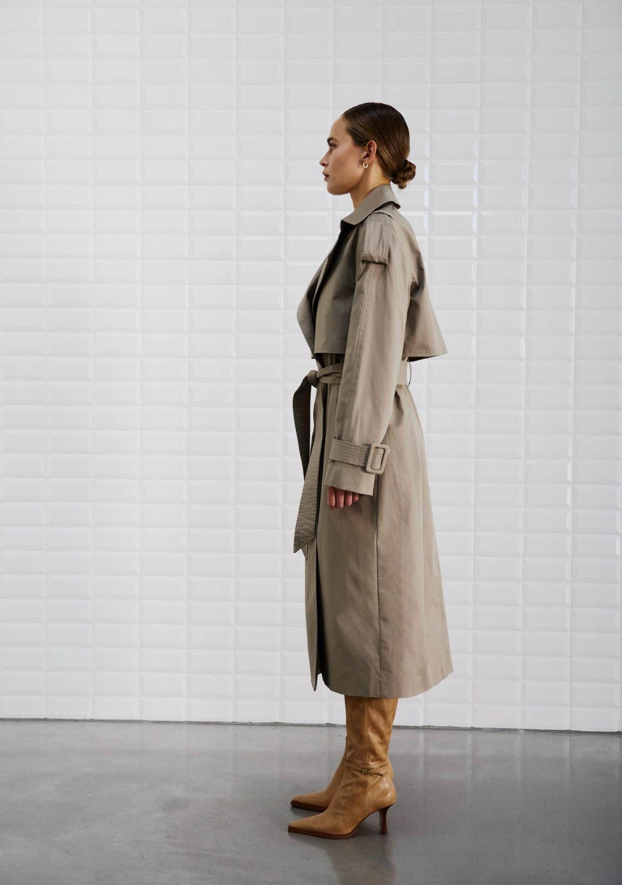 WITH BLACK TRENCHCOAT