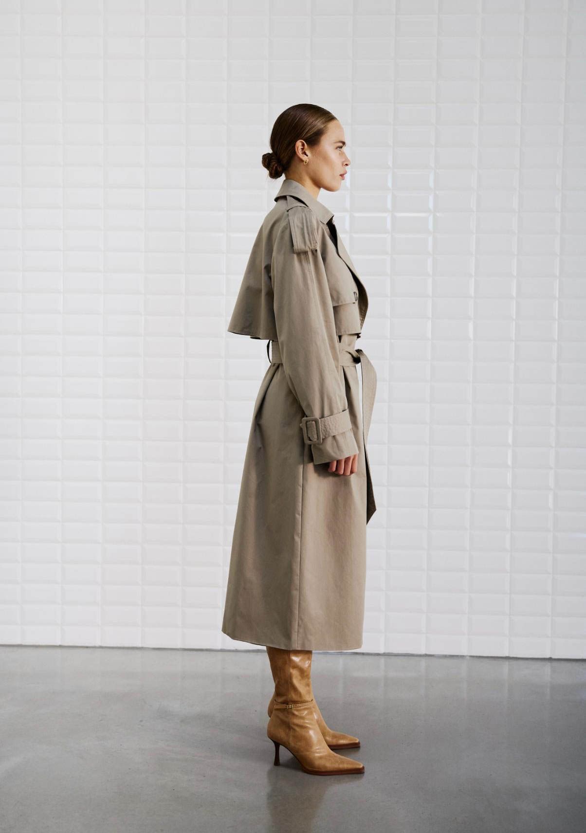 WITH BLACK TRENCHCOAT