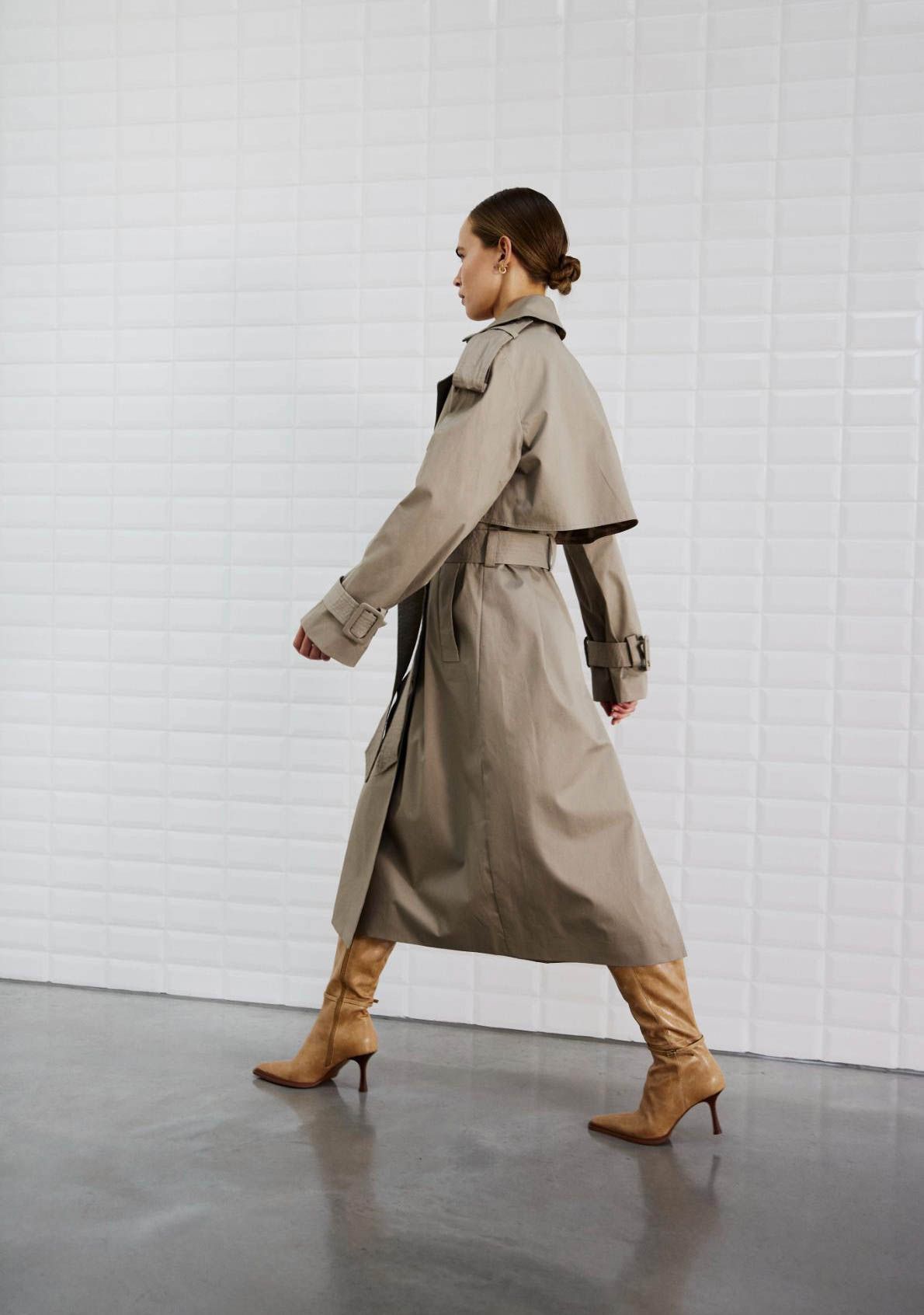 WITH BLACK TRENCHCOAT