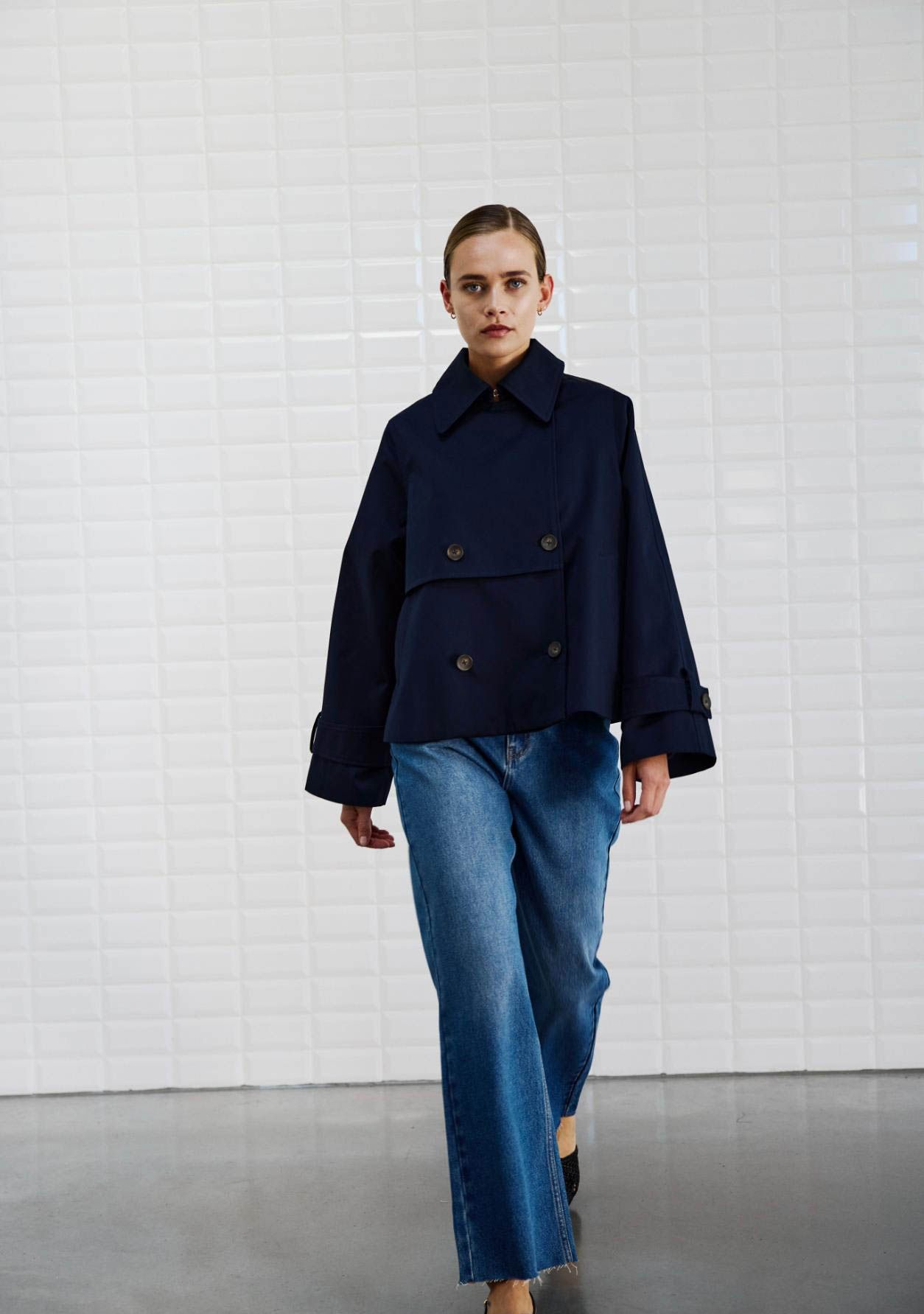 WITH BLACK TRENCHCOAT