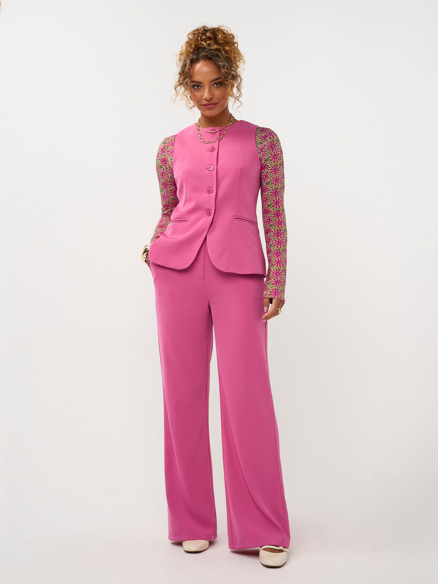 YDENCE - BROEK - Roze