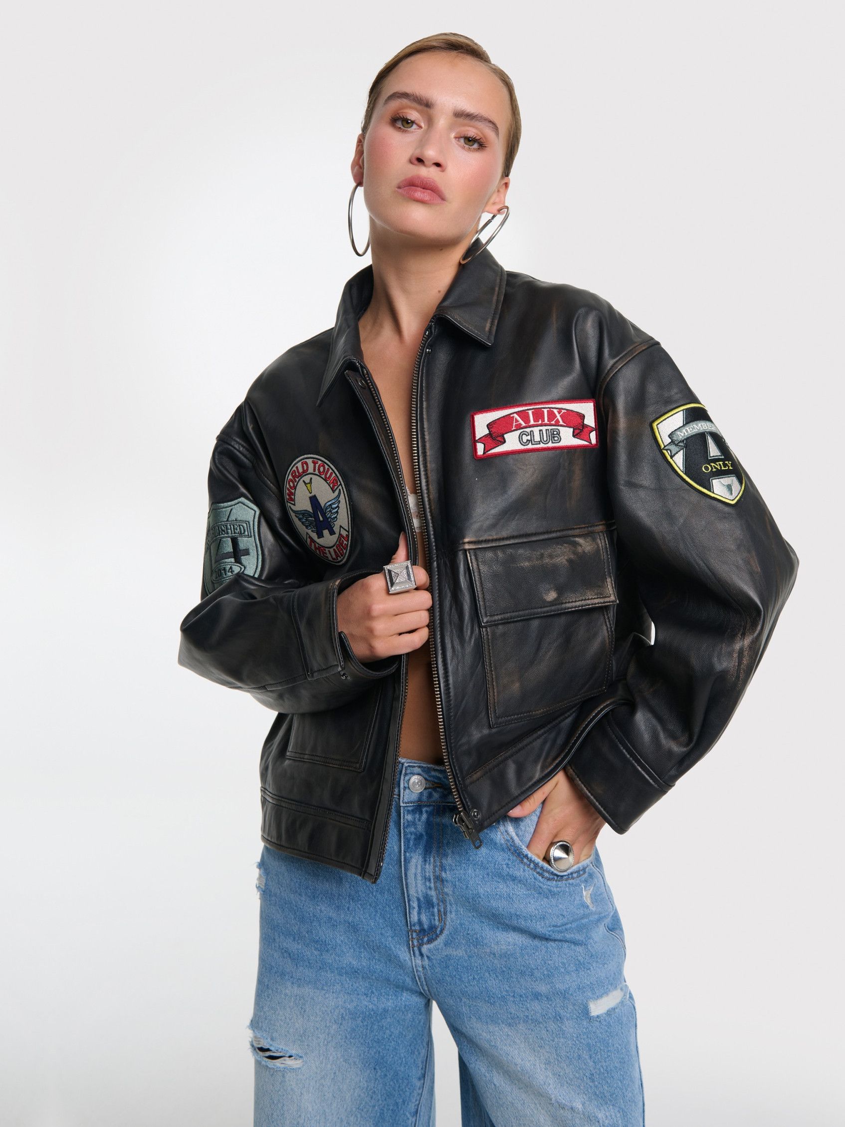 ALIX THE LABEL LEER/SUEDE JACK