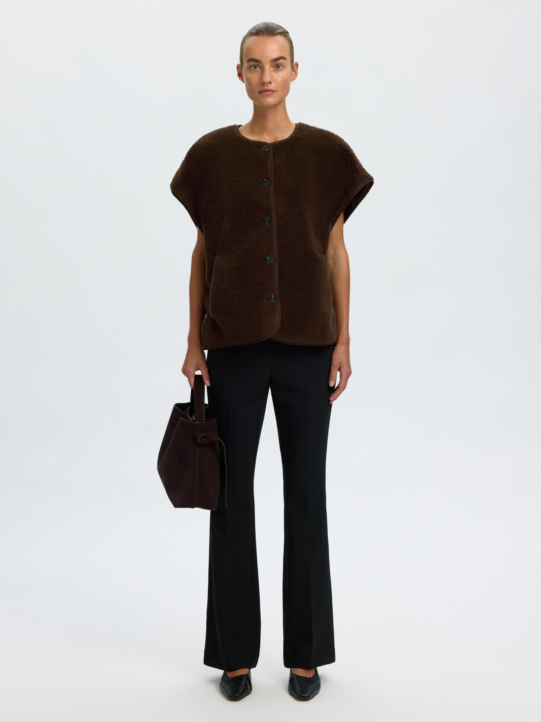 SELECTED FEMME - GILET - Bruin
