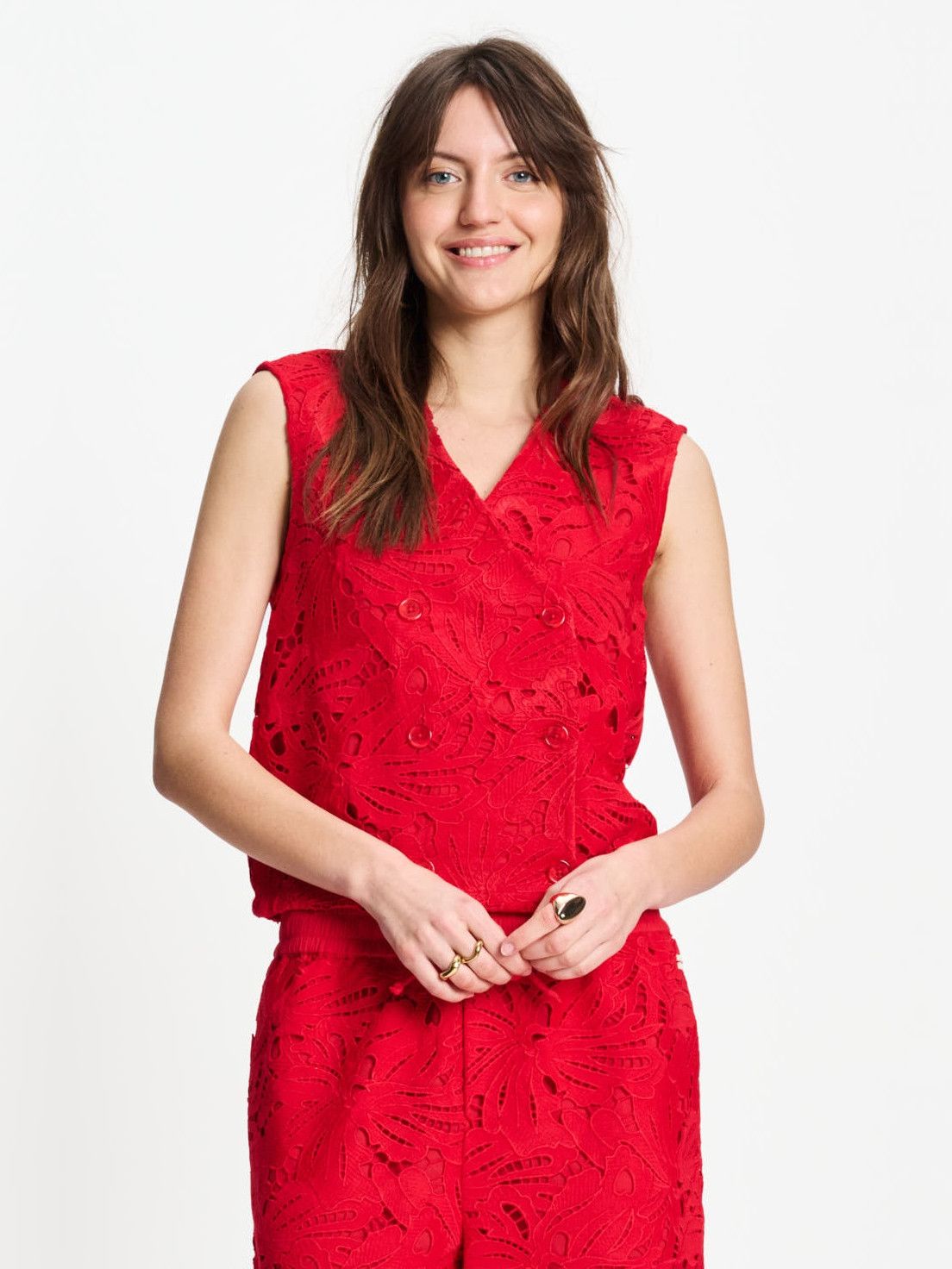 POM AMSTERDAM - GILET - Rood