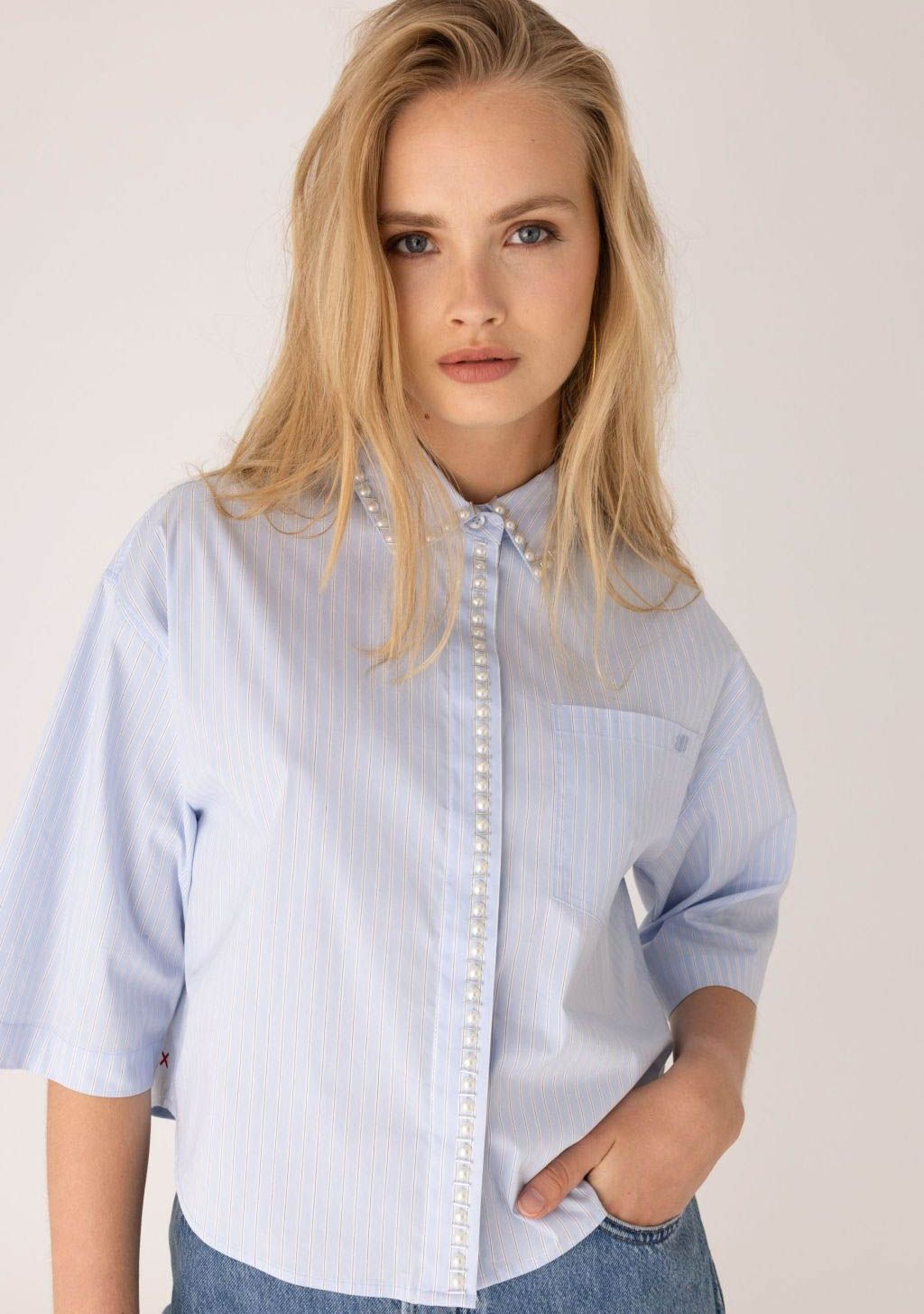 ANNA BLUE BLOUSE