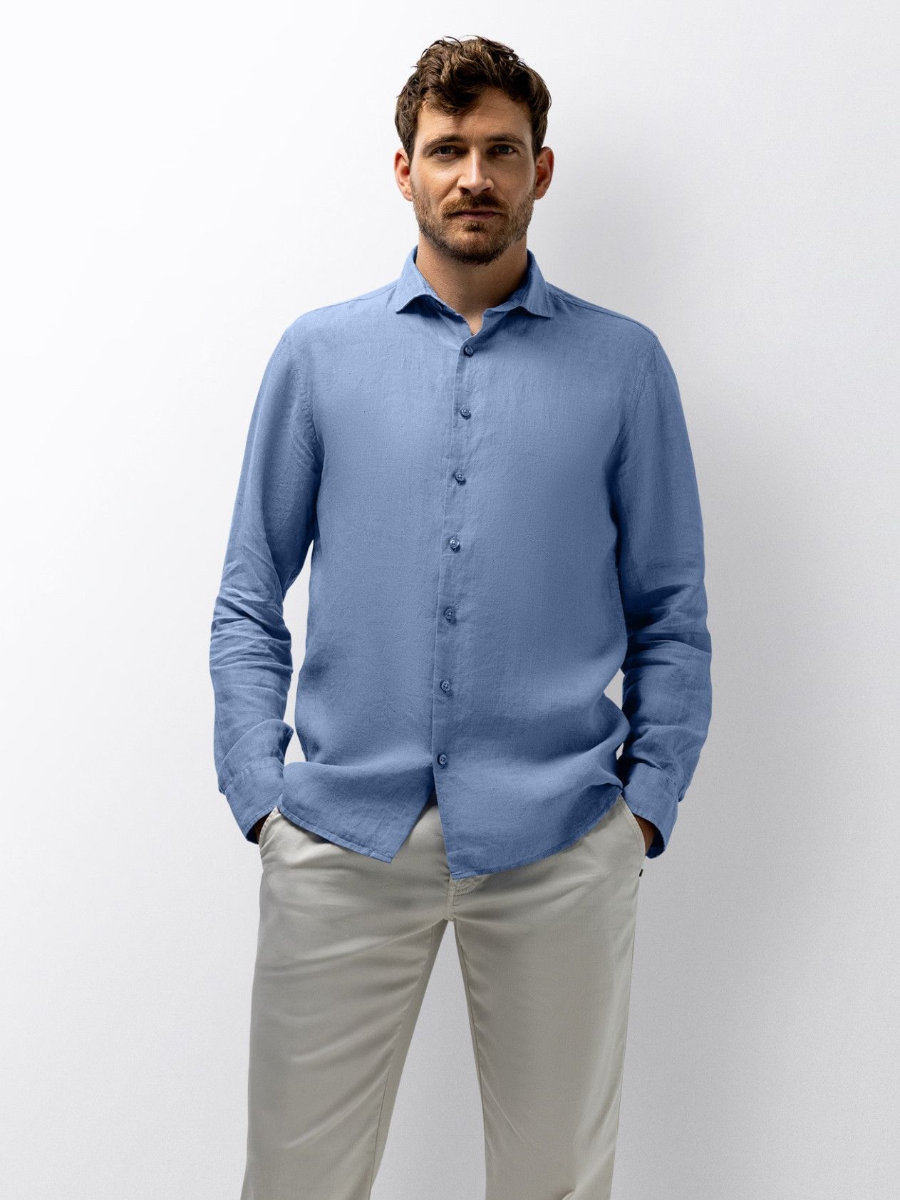 STATE OF ART - OVERHEMD - Blauw