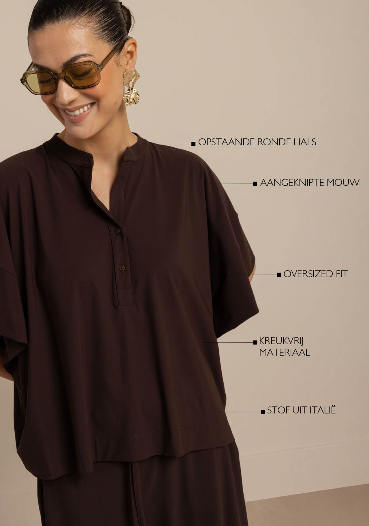 STUDIO ANNELOES - BLOUSE - Bruin