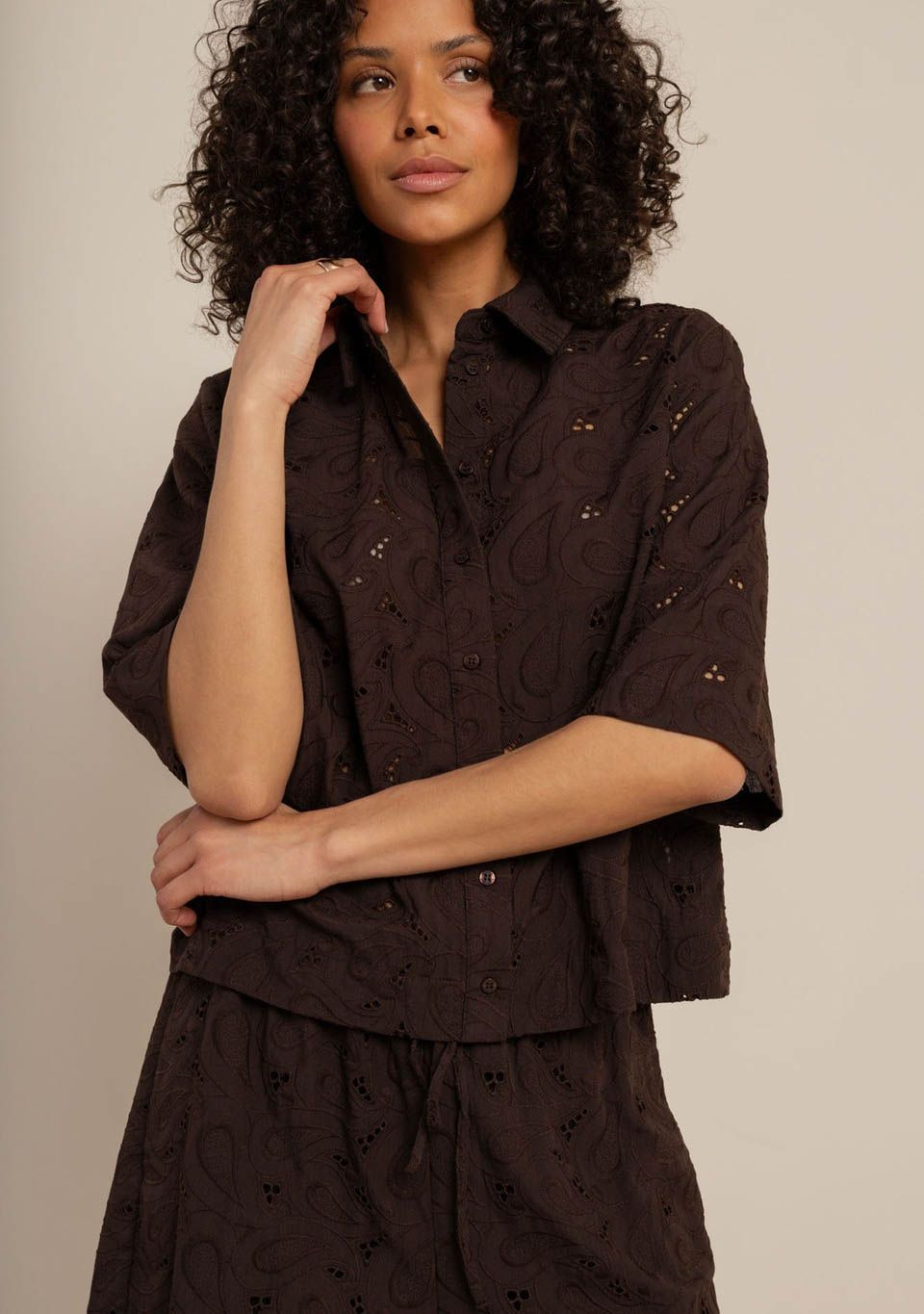 STUDIO ANNELOES - BLOUSE - Bruin