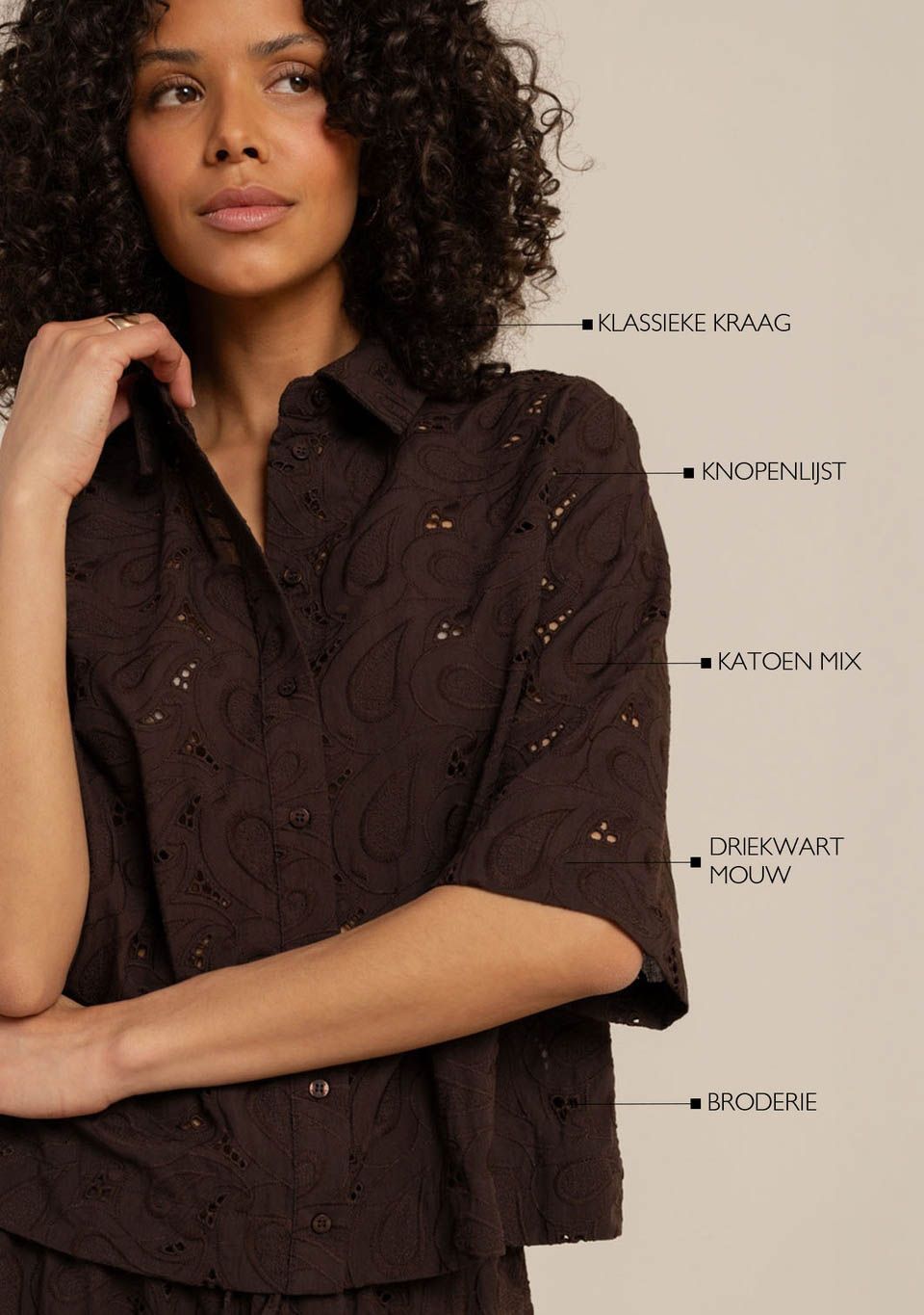 STUDIO ANNELOES - BLOUSE - Bruin