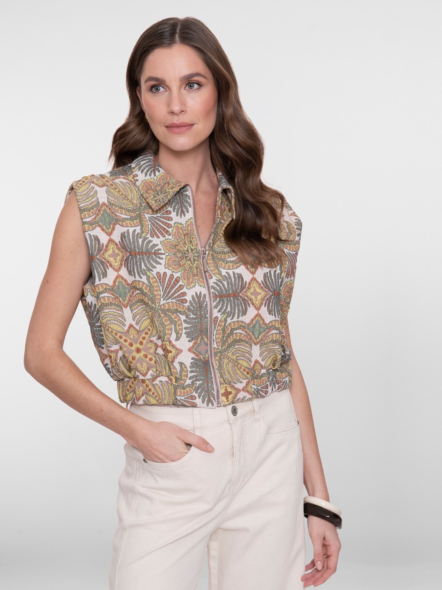 GEISHA - GILET - Groen