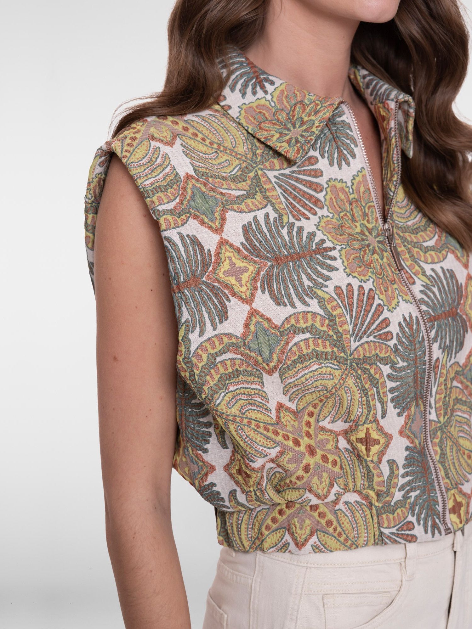 GEISHA - GILET - Groen