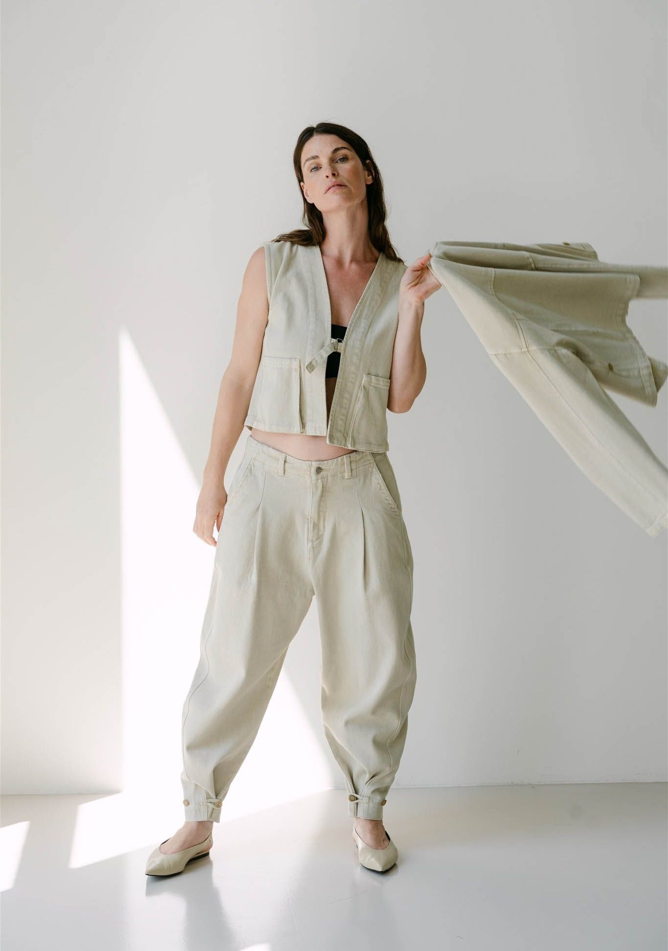 AIMEE THE LABEL - GILET - Beige