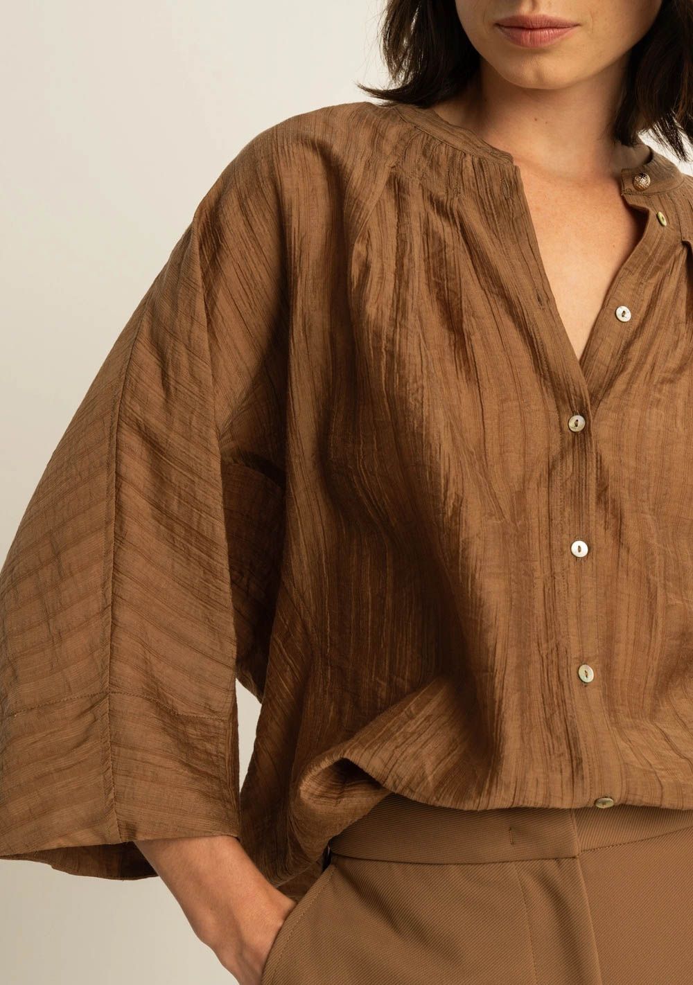 EXPRESSO - BLOUSE - Bruin
