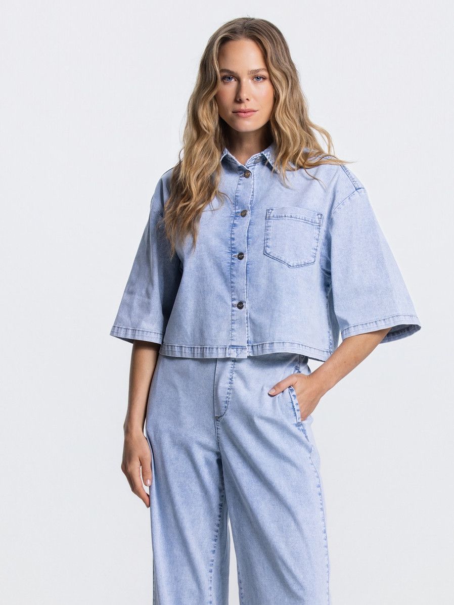 JANSEN AMSTERDAM - BLOUSE - Blauw