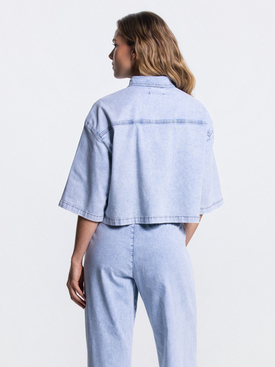 JANSEN AMSTERDAM - BLOUSE - Blauw