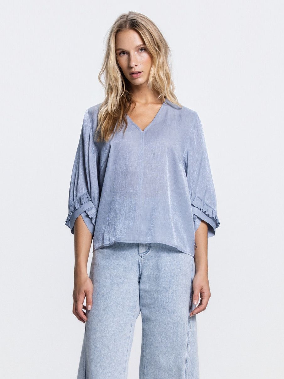 JANSEN AMSTERDAM - BLOUSE - Blauw