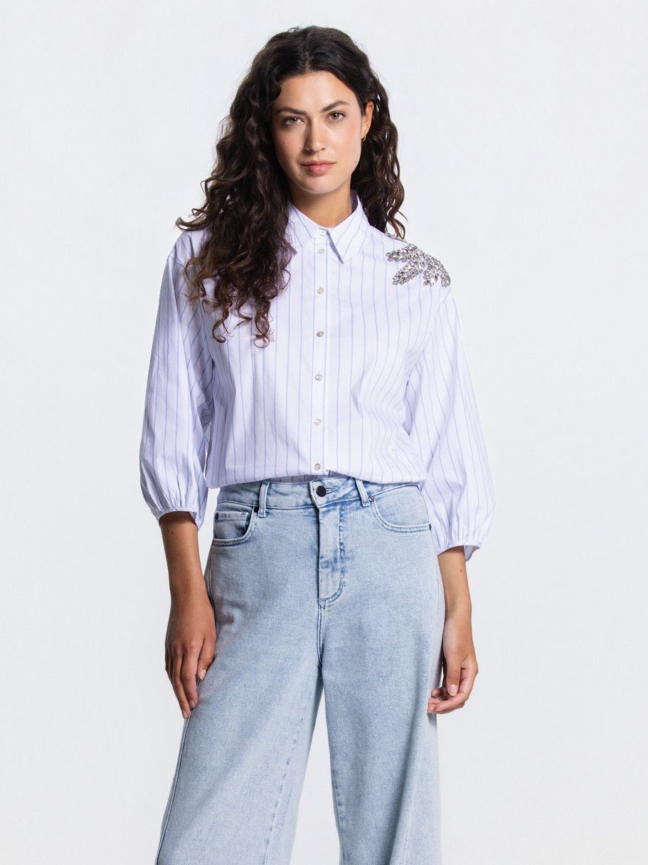 JANSEN AMSTERDAM - BLOUSE - Blauw