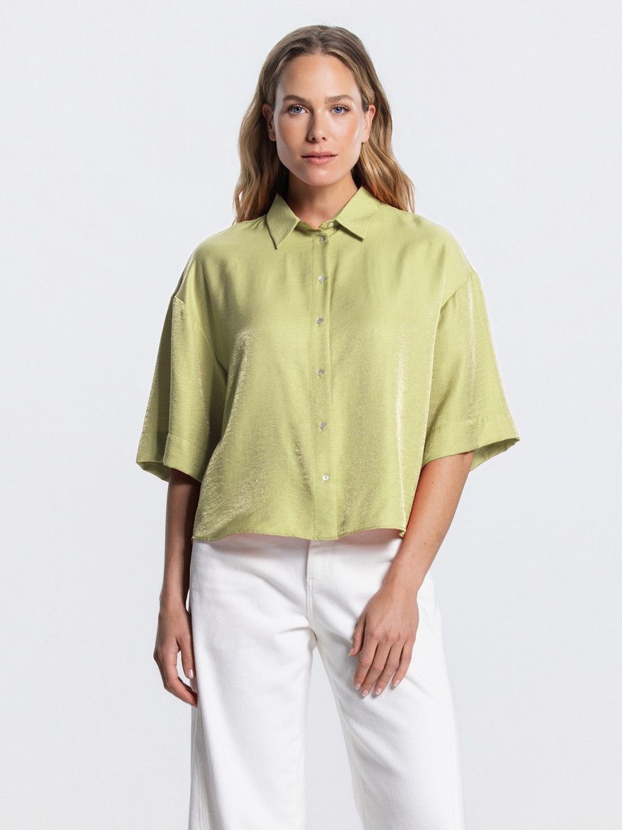 JANSEN AMSTERDAM - BLOUSE - Groen