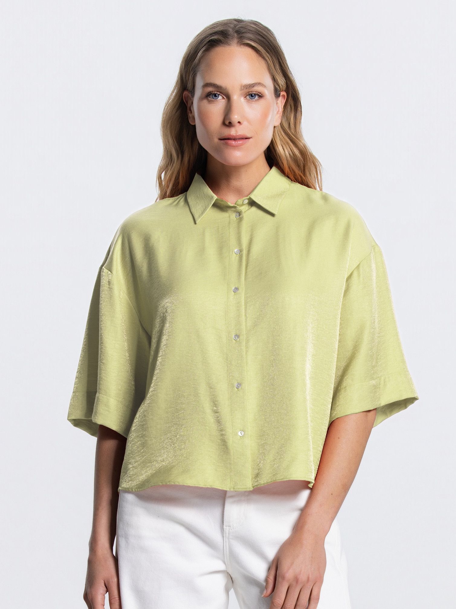 JANSEN AMSTERDAM - BLOUSE - Groen