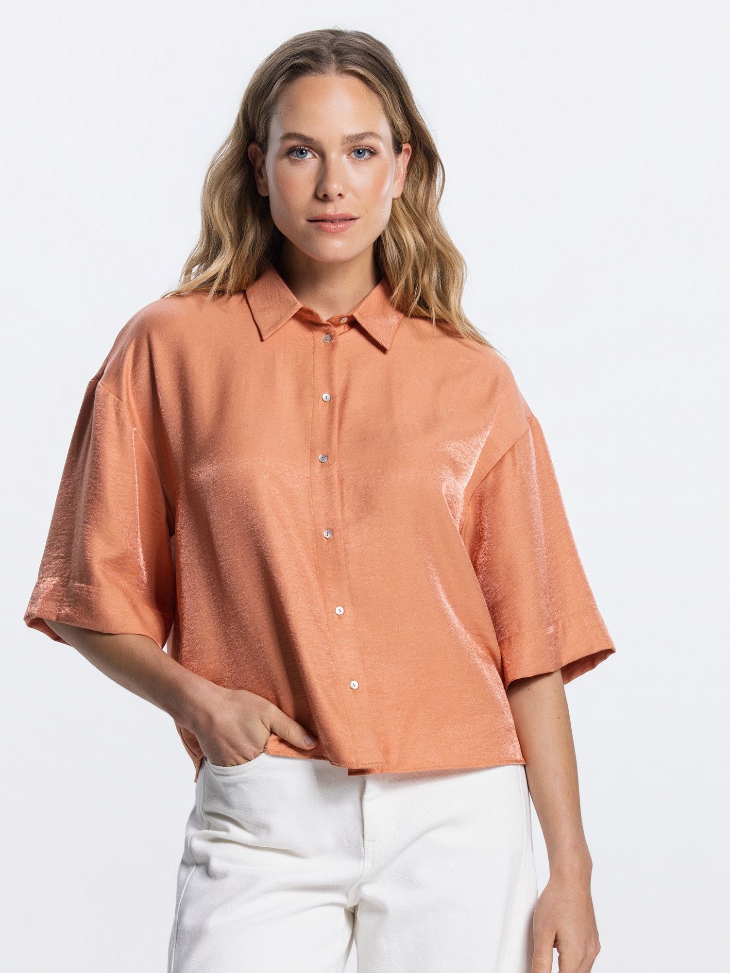 JANSEN AMSTERDAM - BLOUSE - Oranje