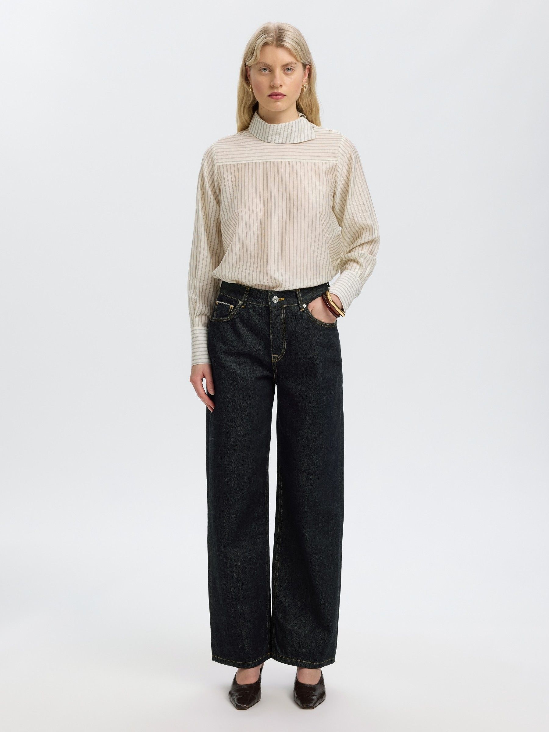 SELECTED FEMME - JEANS - Blauw