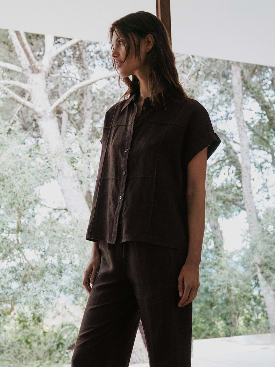 OPUS - BLOUSE - Bruin
