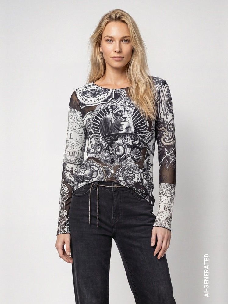 MONARI - SHIRT - Zwart