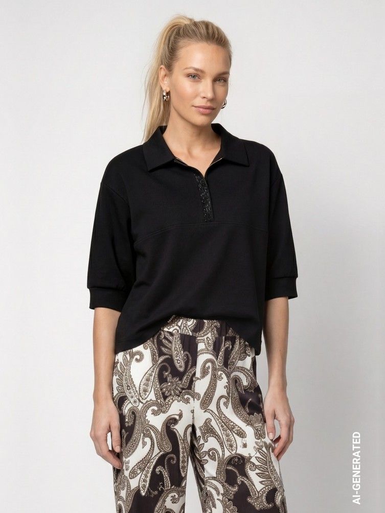 MONARI - SHIRT - Zwart