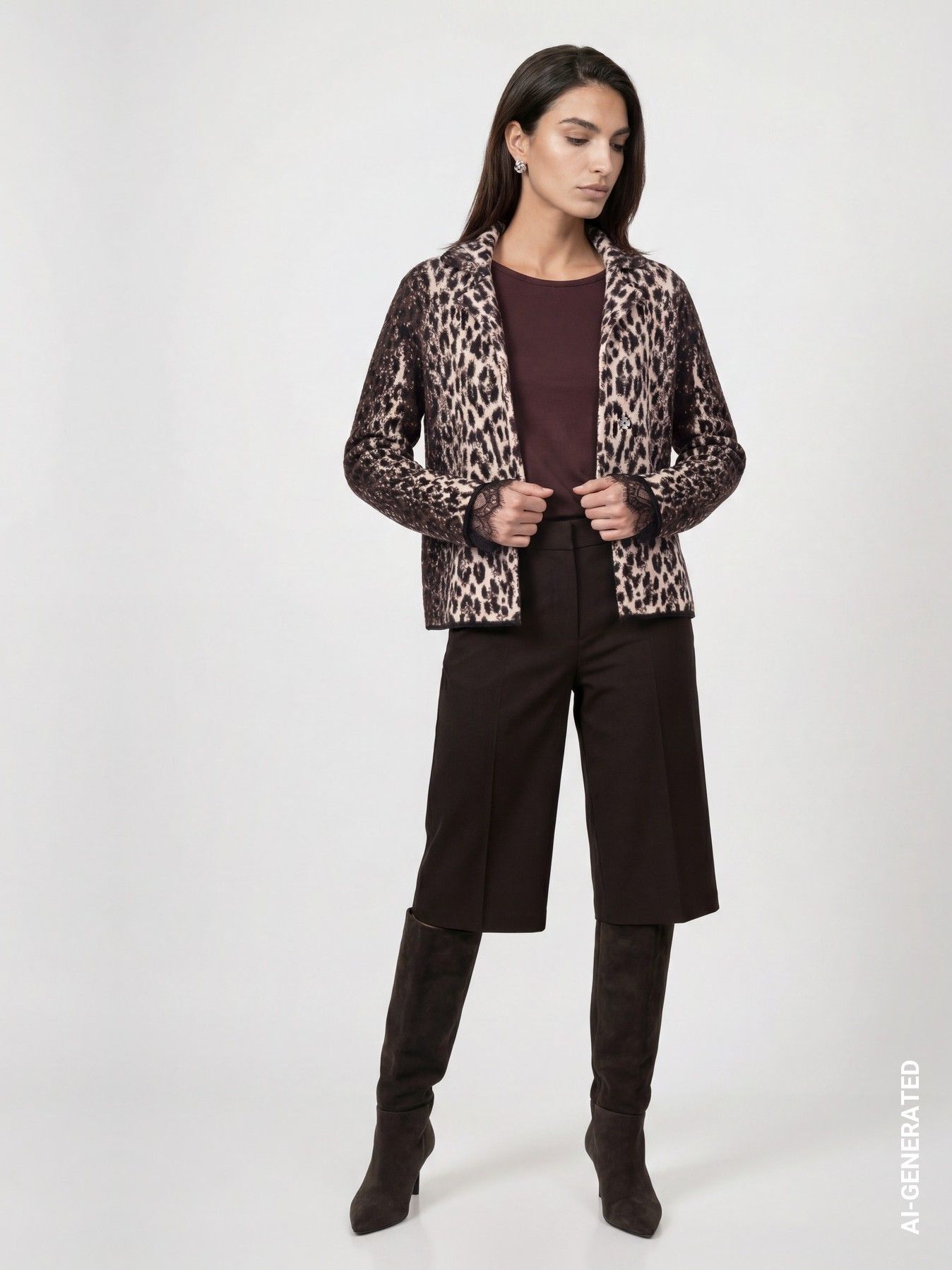 MONARI - VEST - Bruin