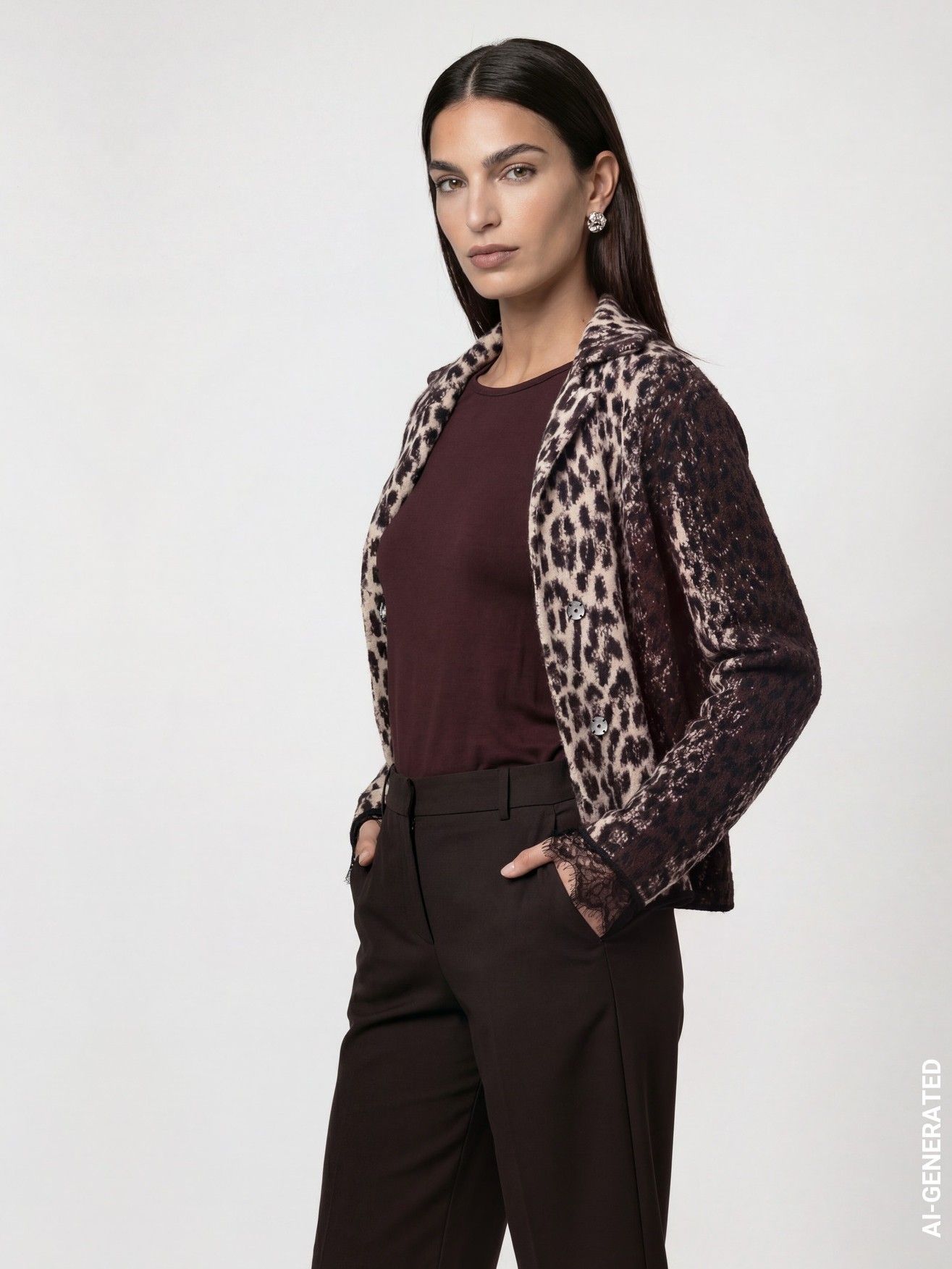 MONARI - VEST - Bruin