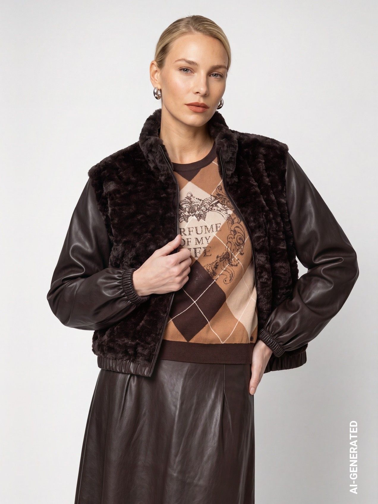 MONARI - BLAZER - Bruin