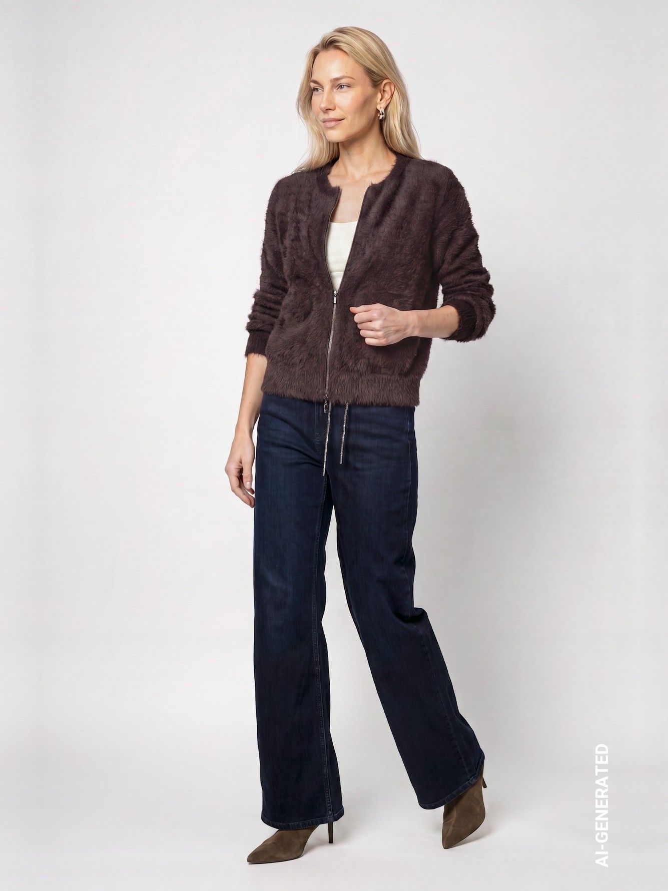 MONARI - VEST - Bruin