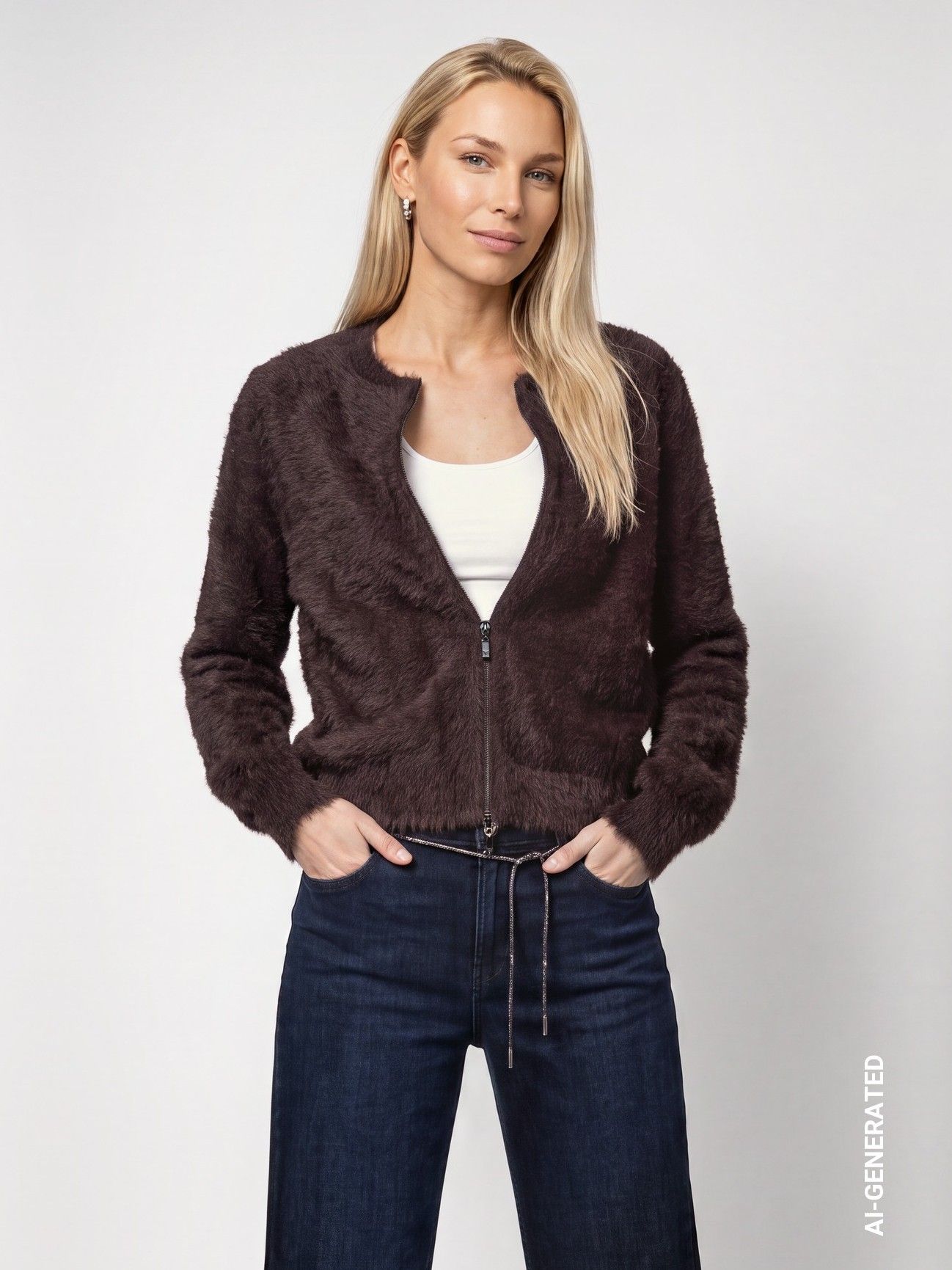 MONARI - VEST - Bruin