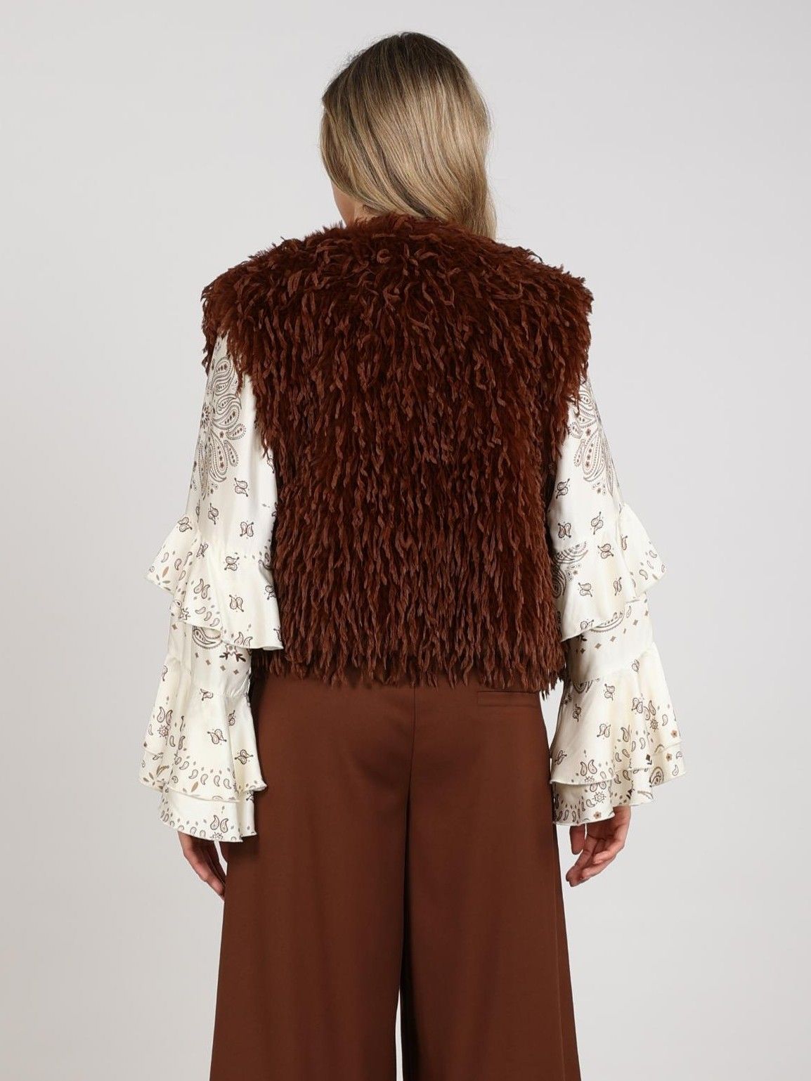 NUKUS - GILET - Bruin