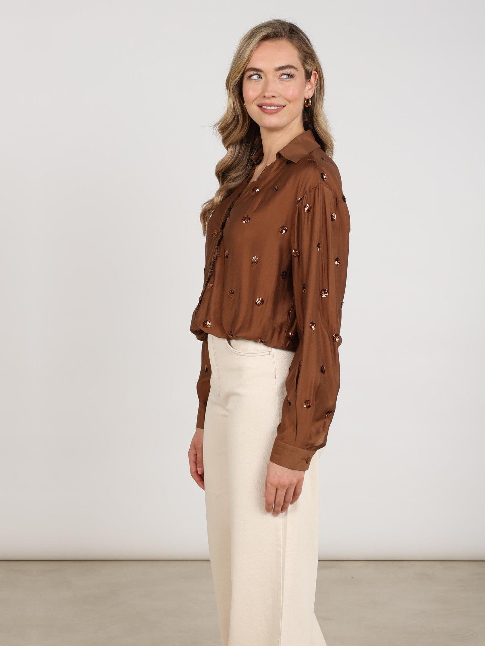 NUKUS - BLOUSE - Bruin