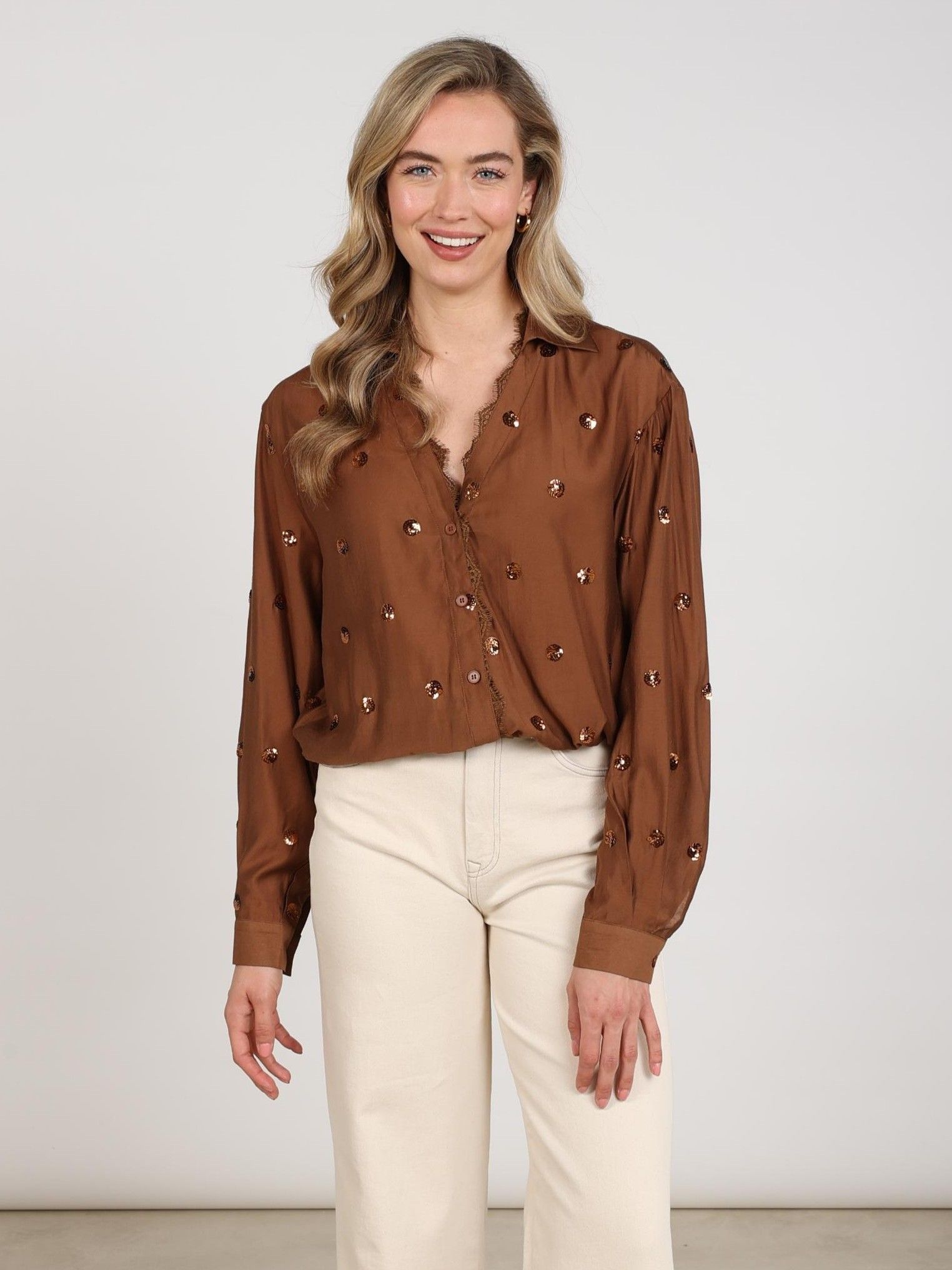 NUKUS - BLOUSE - Bruin