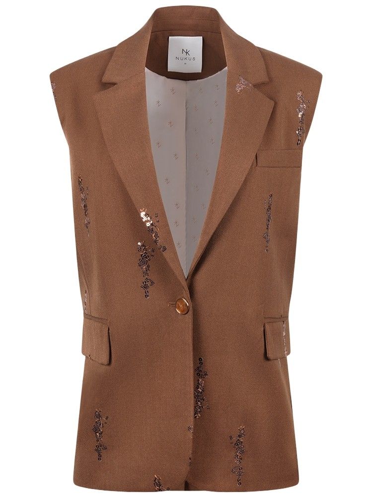 NUKUS - GILET - Bruin