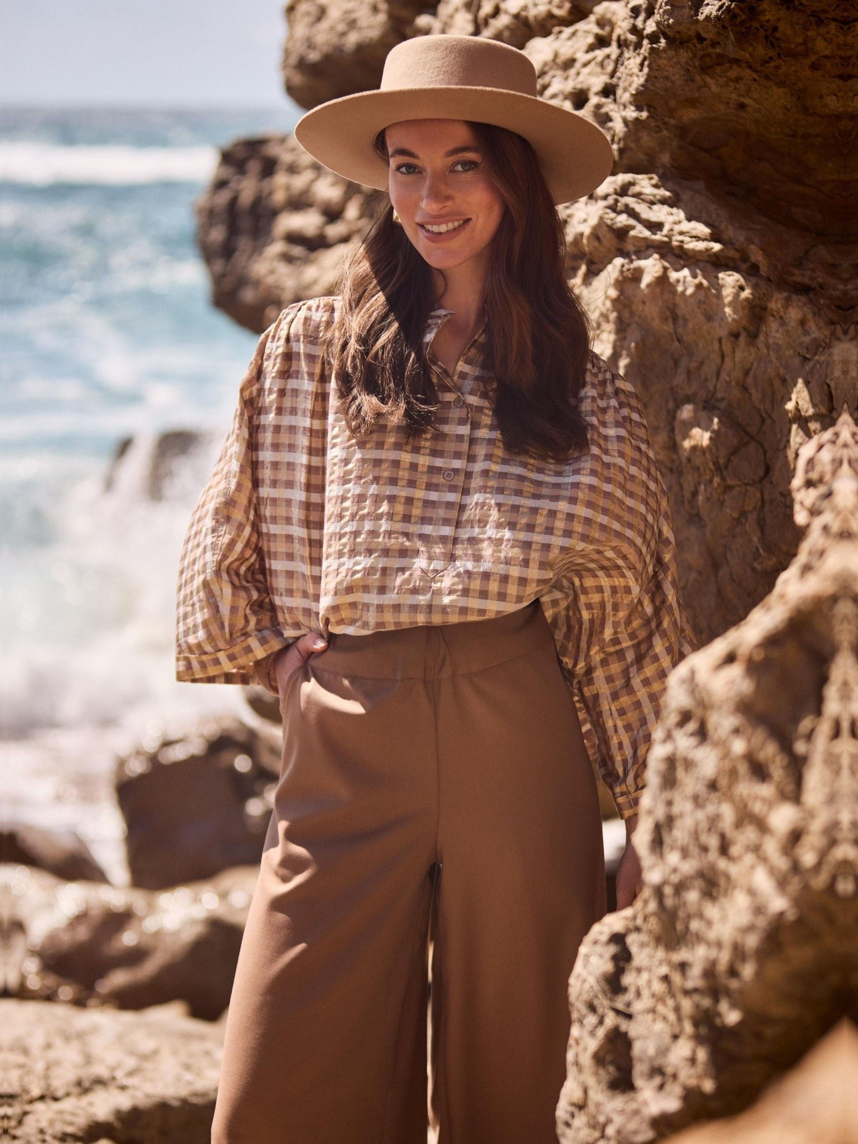 NUKUS - BLOUSE - Bruin