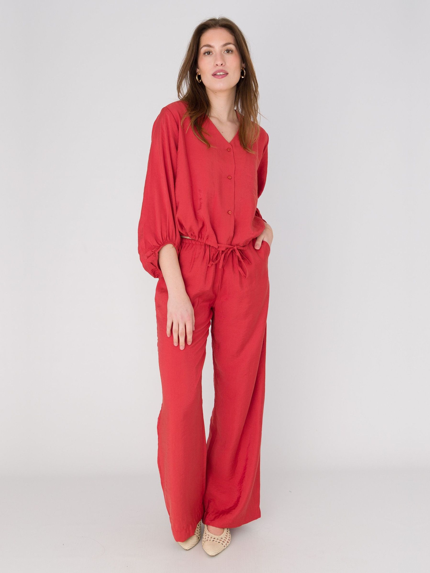 ANNA VAN TOOR - BLOUSE - Rood