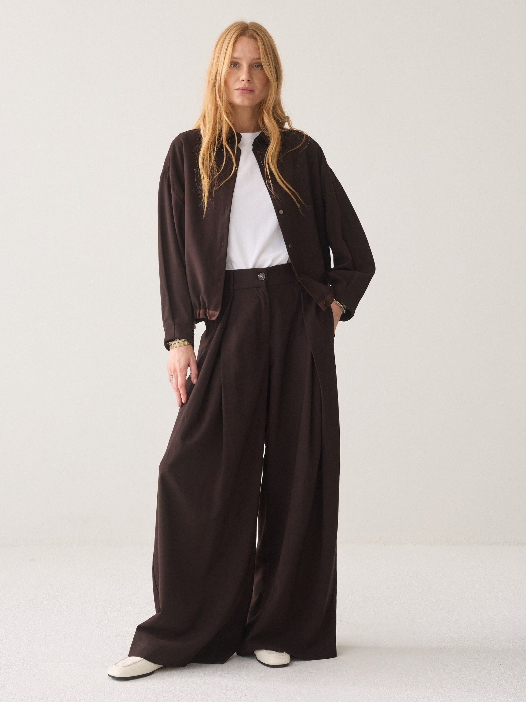 SUMMUM - BLOUSE - Bruin