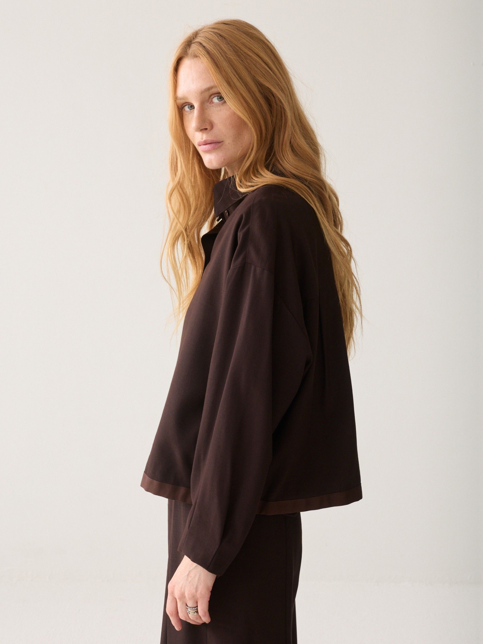 SUMMUM - BLOUSE - Bruin