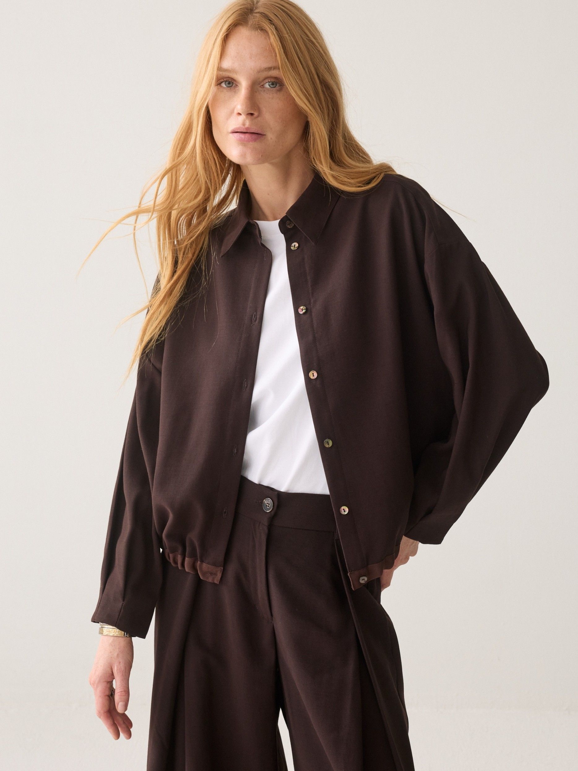 SUMMUM - BLOUSE - Bruin