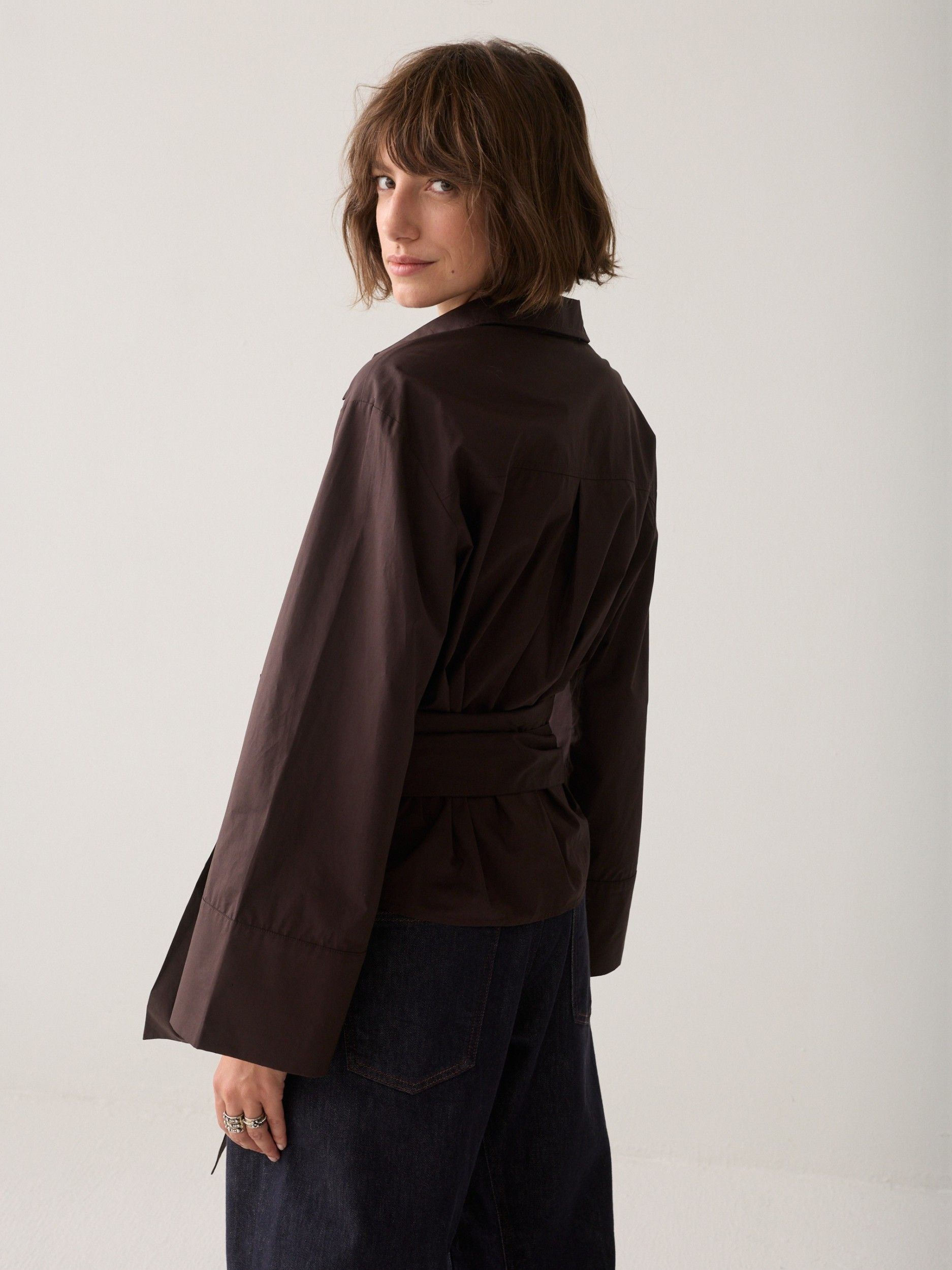 SUMMUM - BLOUSE - Bruin