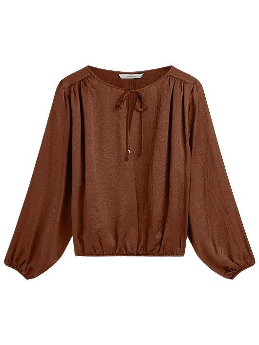 SUMMUM - BLOUSE - Bruin