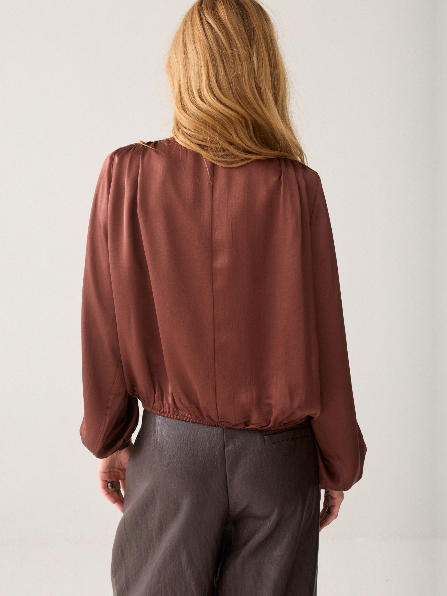 SUMMUM - BLOUSE - Bruin